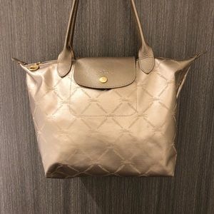 Longchamp Le Pliage Limited Edition Gold Tote